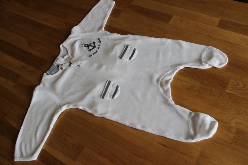 Le Phare De La Baleine Pyjama Bebe Garcon 6 Mois Blanc Coton Epais Cotele Avec Encre De Bateau Vinted