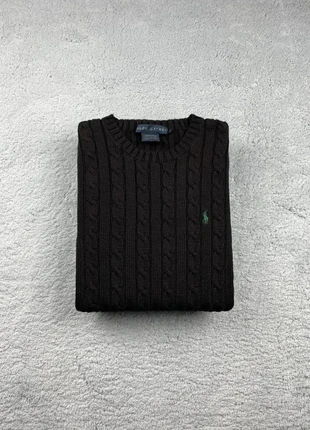 Pull col rond Torsadé Ralph Lauren / Taille M Femme / Noir logo brodé Vert, marque: Ralph Lauren, état: Très bon état, taille: M / 38 / 10, 54,90 €, 58,35 € Protection acheteurs incluse