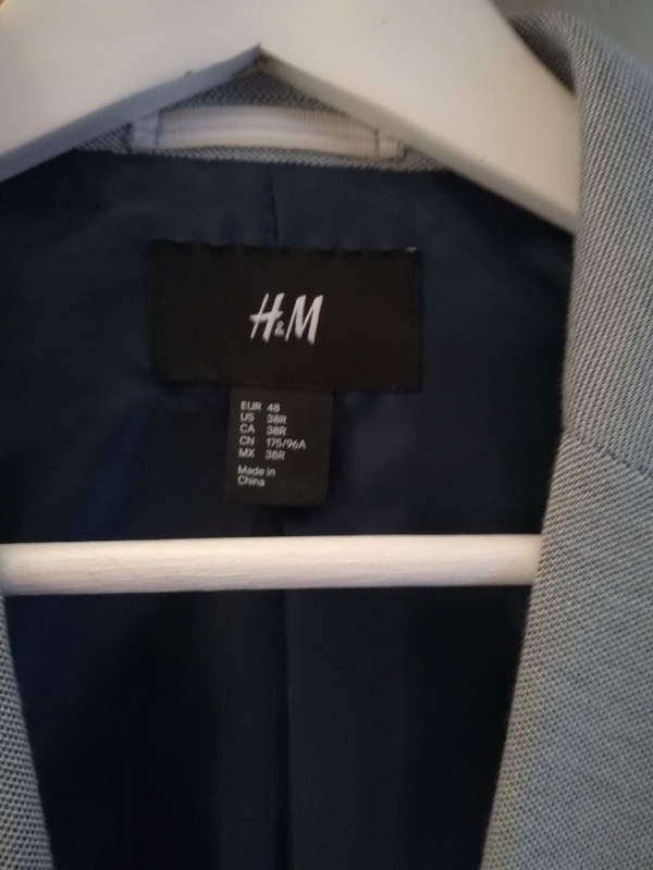 Veste homme H et M bleu gris Vinted