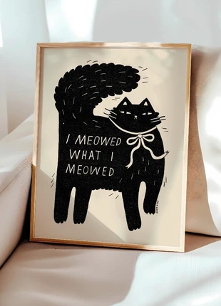 A4 black cat print, brand: purrrfectprints4you, condition: New without tags, £5.00, £5.95 includes Buyer Protection