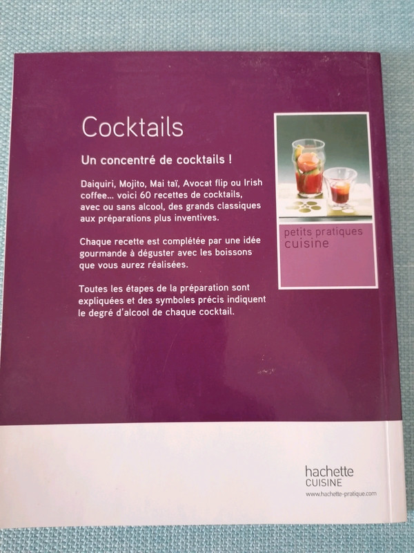 livre de recettes pour appareil à cocktails et irish coffee