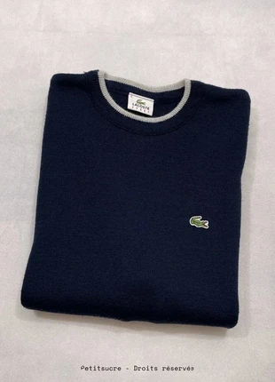 Pull Lacoste y2k Bleu Marine Homme col rond Old money Crew Neck - Taille XL /1143R, marque: Lacoste, état: Très bon état, taille: XL, 49,00 €, 52,15 € Protection acheteurs (Pro) incluse