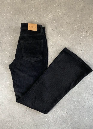 Pantalon Motel Rocks Denim XS - 34FR Femme Noir coupe évasé velours côtelé, marca: Motel Rocks, estado: Muy bueno, tamaño: XS / 34 / 6, 36,00 €, 38,50 € Protección al comprador incluida