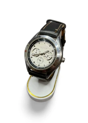 Montre clock’up 1021155 - bracelet cuir noir, brand: clock'up, condition: Very good, size: 43–46 mm, €15.00, €16.45 includes Buyer Protection Pro