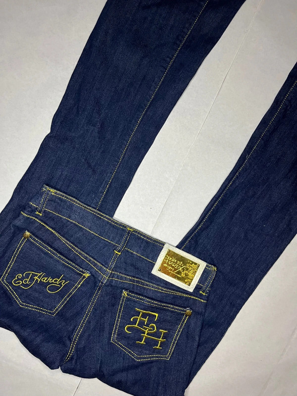 ed hardy flared jeans 1