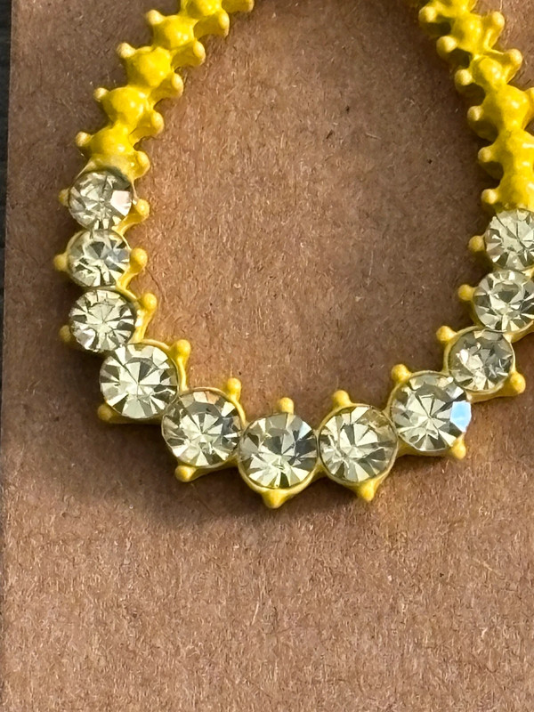 Yellow Rhinestone Earrings 5