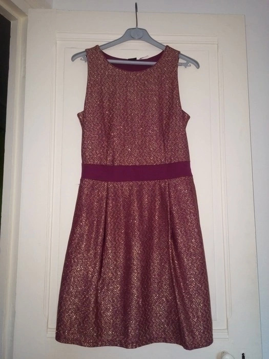 robe de soirée violette et or 2