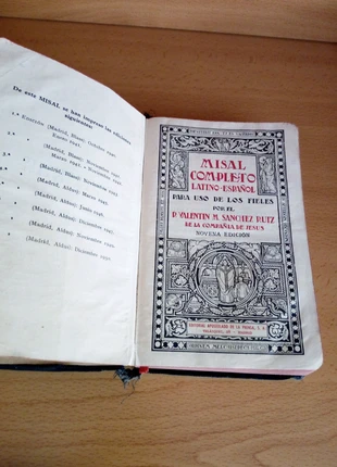 Misal completo latino-español , marca: Libros antiguos, estado: Satisfactorio, 15,00 €, 16,45 € Protección al comprador incluida