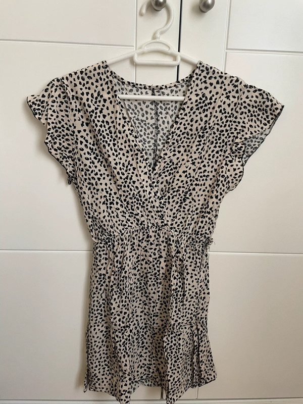 Vestido corto animal print 1