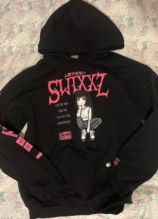 Sweatshirt à capuches swixxz logo manga écritures japonaise , marca: swixxz, estado: Muito bom, tamanho: M / 38 / 10, €30.00, €32.20 inclui Proteção do Comprador