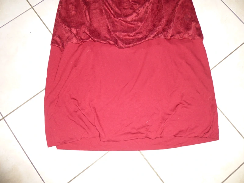 robe et dentelle bordeau M&S mode taille XXL neuve - photo numéro 3