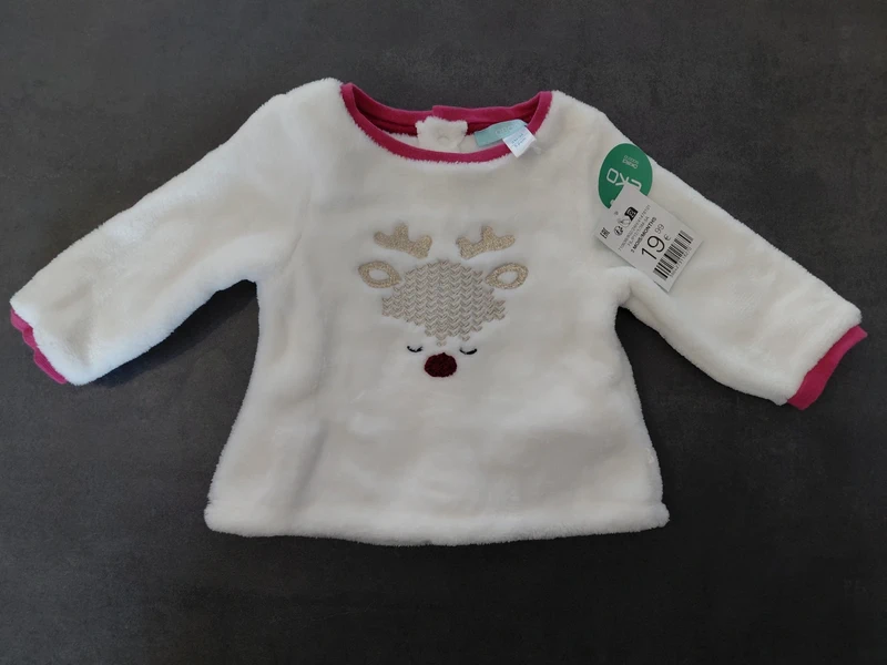 Gilet velours 3 mois neuf 59 cm Obaïbi
