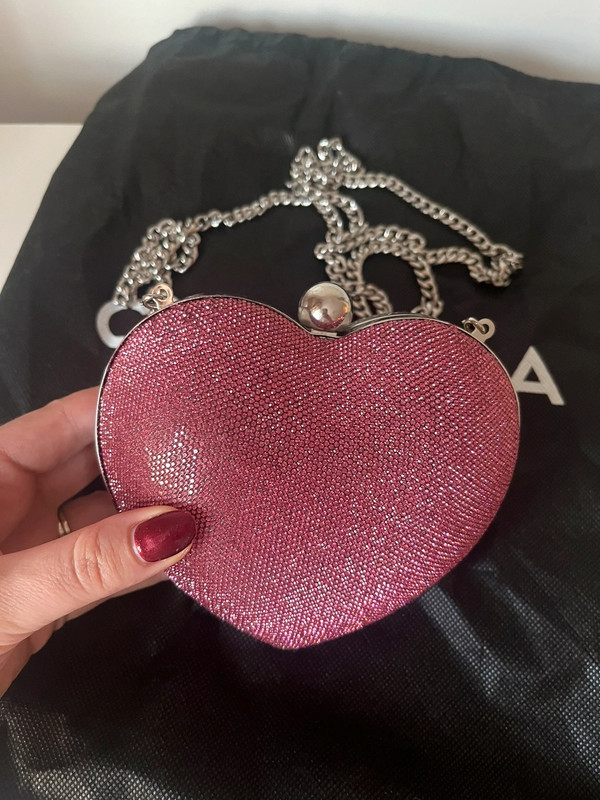 Carvela amore embellished heart clutch bag Vinted