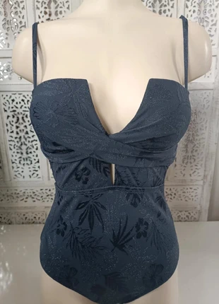 👙 Maillot de Bain 1 Pièce Femme Cupshe - Taille S, Bleu Marine et Argent, brand: Cupshe, condition: Very good, size: S / 36 / 8, €19.00, €20.65 includes Buyer Protection Pro