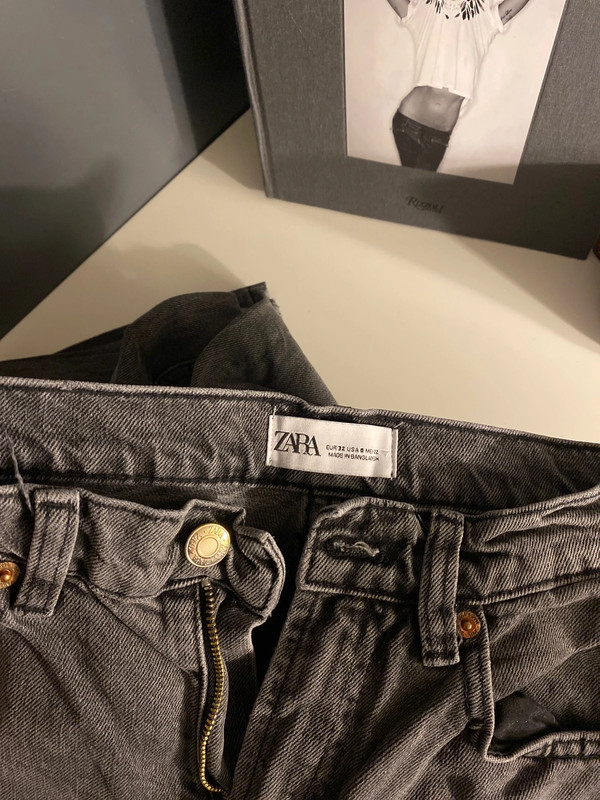 Jean droit gris zara 2