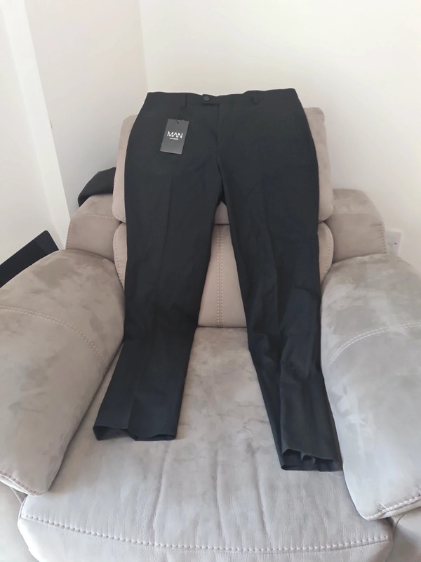 Slim Black Suit Trousers