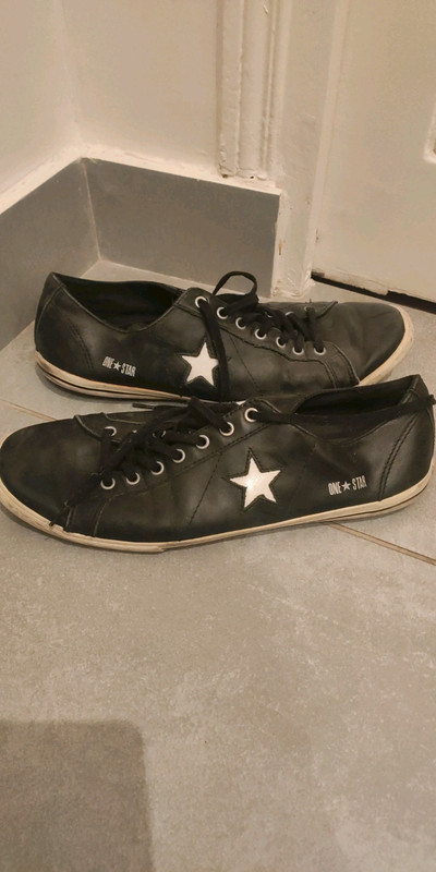 Converse noir en cuir online
