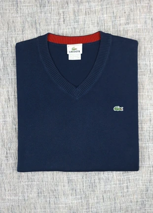 Sweat Pull col V Lacoste 100 % coton Bleu Marine Taille 4 M - C5, brand: Lacoste, condition: Very good, size: M, €30.00, €32.20 includes Buyer Protection