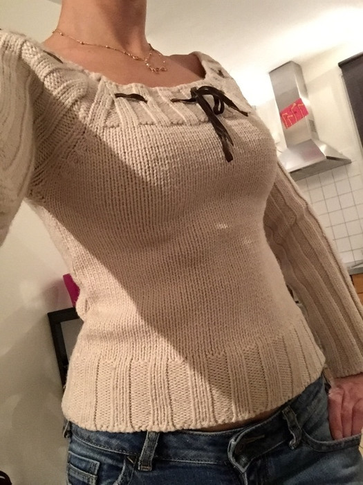 Pull beige Ange taille unique 3