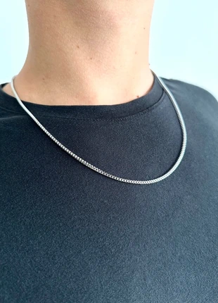 Chaîne fine box maille argentée, Chaîne fine acier inoxydable, brand: LeTempleAccessoires, condition: Very good, €12.00, €13.30 includes Buyer Protection Pro