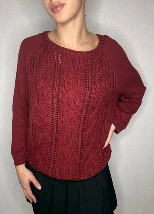 Pull torsadé, Tommy Hilfiger, Bordeaux, Taille L Femmes, brand: Tommy Hilfiger, condizioni: Ottime, taglia: L / IT 44 / EU 40, €31.00, €33.25 include la Protezione acquisti