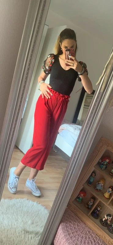 Pantalon rouge fluide - photo numéro 2
