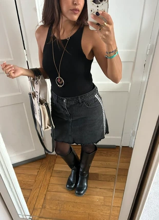 jupe en jean noire boutique parisienne s neuve, marca: Boutique Parisienne, estado: Novo sem etiquetas, tamanho: S / 36 / 8, €6.00, €7.00 inclui Proteção do Comprador