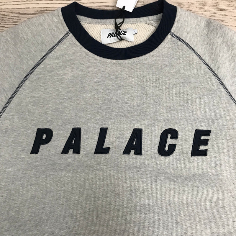 Palace - Short Crew Grey Marl / Navy | Vinted