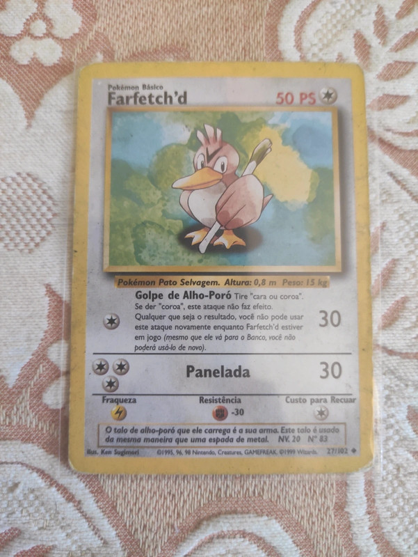 Carta Pokémon Farfetch 'd original - Vinted
