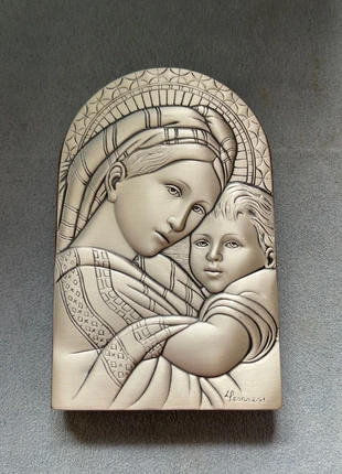 Cadre chevalet Vierge à l’Enfant en Argent et bois, marke: Leader Argenti, zustand: Neu, mit Etikett, 12,00 €, 13,30 € inklusive Vinted-Käuferschutz