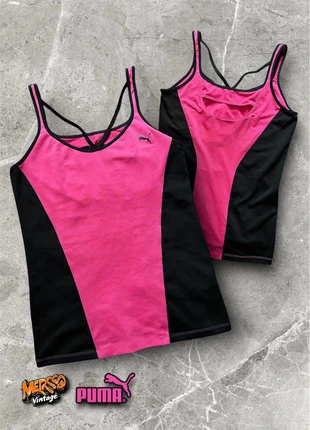 Puma Women’s Pink and Black Tank Top 00s Retro Sportswear, merk: Puma, staat: Heel goed, maat: XL / 42 / 14, € 8,95, € 10,10 inclusief Kopersbescherming
