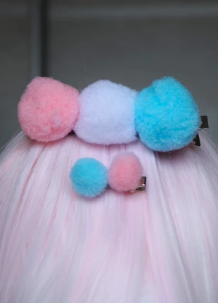 Barrettes pompoms , état: Neuf sans étiquette, 5,00 €, 5,95 € Protection acheteurs incluse