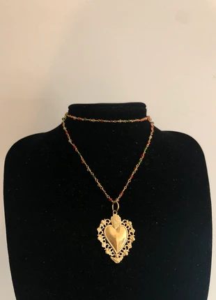 Cuore sacro con collana gioiello multicolor verde e rosso acciaio inox, marke: Rosso, zustand: Neu, 18,00 €, 19,60 € inklusive Vinted-Käuferschutz