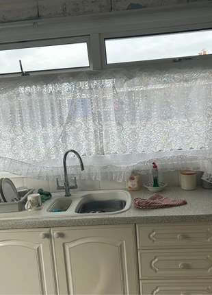 Lace net curtain 90 x 46, condition: Good, size: Up to 149 cm, £3.00, £3.85 includes Buyer Protection
