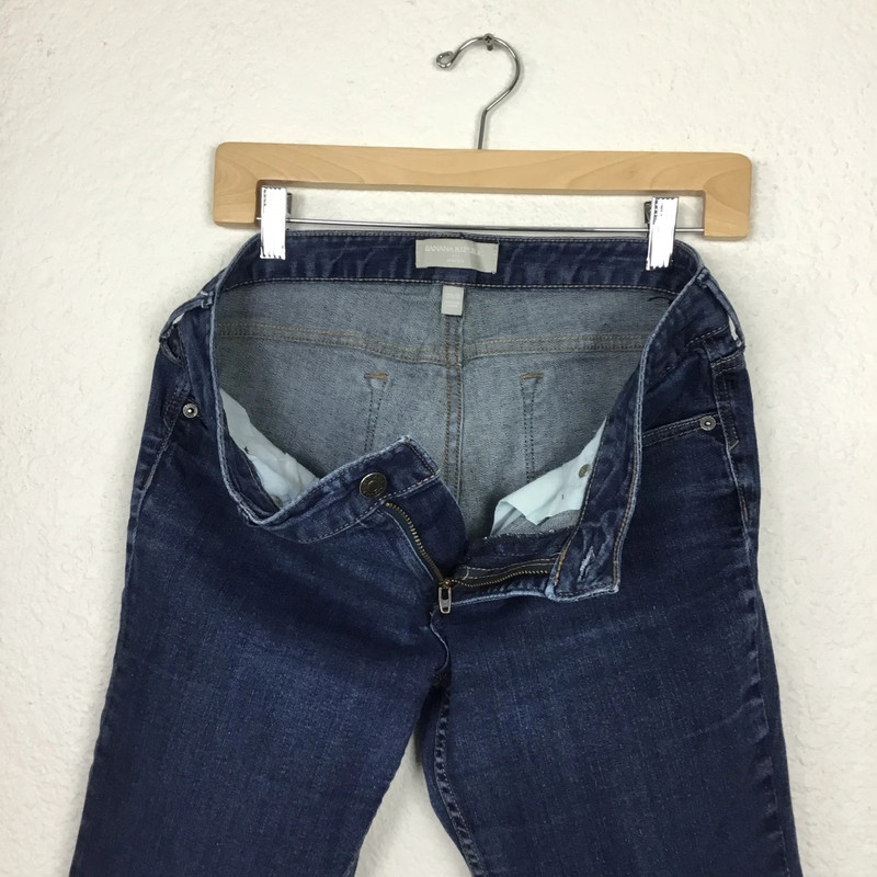 Banana Republic Women Size 29 Cropped Cuffed Jeans Size  Straight Stretch Cotton 3