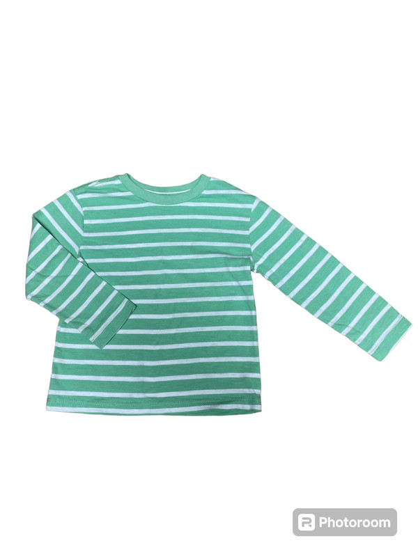 Green stripped long sleeve 24 month shirt 1