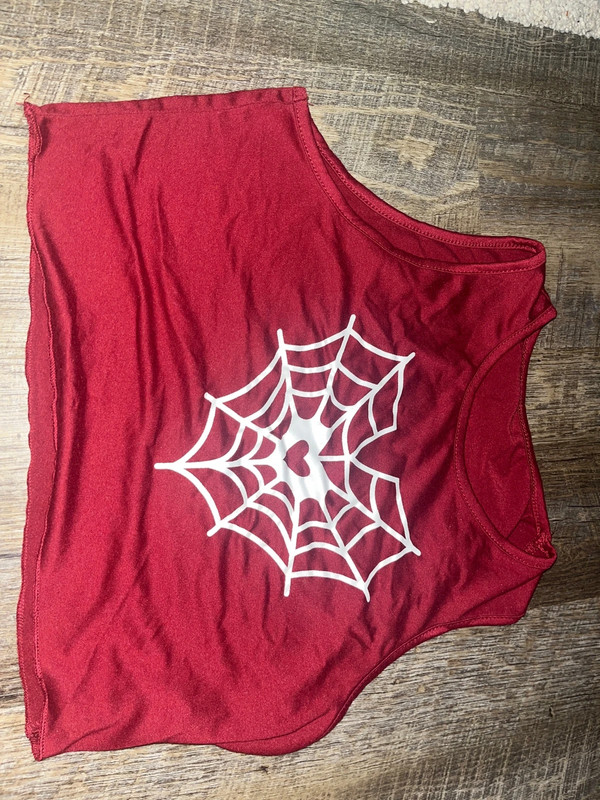 SHEIN spider web crop top 5