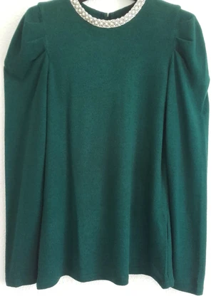 Pull col perles blanches, marque: Naf Naf, état: Très bon état, taille: S / 36 / 8, 3,00 €, 3,85 € Protection acheteurs incluse