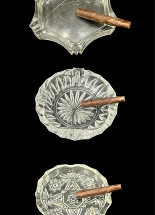 Set 3 posacenere in cristallo 💎 vintage eleganti da collezione o arredamento, marque: Cristallo, état: Très bon état, 5,00 €, 5,95 € Protection acheteurs incluse