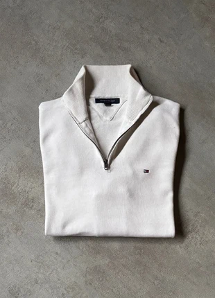 Pull Halfzip Tommy Hilfiger blanc camionneur White quarterzip sweater taille L, marque: Tommy Hilfiger, état: Bon état, taille: L, 24,00 €, 25,90 € Protection acheteurs (Pro) incluse