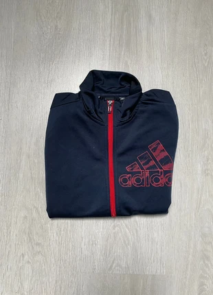 Veste full zip adidas bleu et rouge 12 ans, brand: adidas, condition: Very good, size: 12 years / 152 cm, €5.00, €5.95 includes Buyer Protection