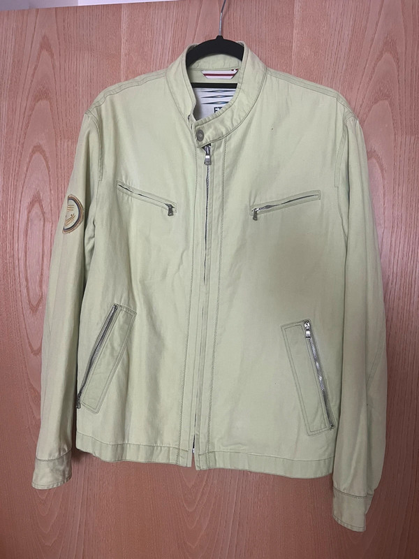 Florentino biker Jacket in Light Green 1