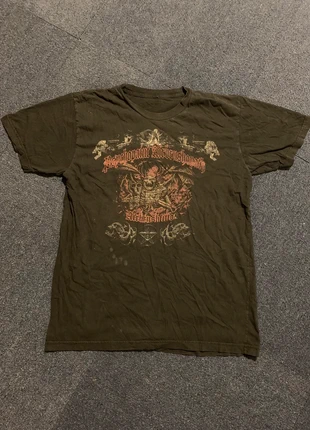 Vintage « psychopaint » Gothic printed Tee, merk: Vintage Dressing, staat: Goed, maat: M, € 12,00, € 13,30 inclusief Kopersbescherming Pro