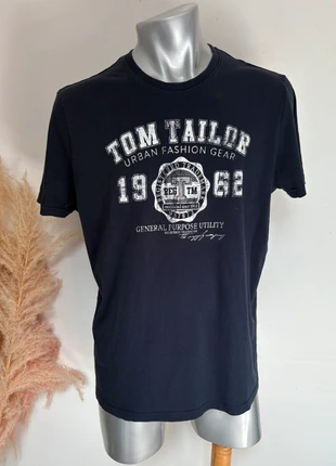 T-shirt manches courtes bleu marine imprimé, Tom Tailor Taille XXL, merk: Tom Tailor, staat: Heel goed, maat: XXL, € 5,00, € 5,95 inclusief Kopersbescherming Pro