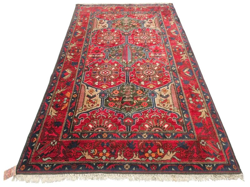 Vintage Perzisch wol vloerkleed Bachtiar Karian 131x213cm