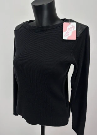 Pull côtelé avec épaulette en cuir noir  Lauren Ralph Lauren – L Femme – LaurenF429, marke: Lauren Ralph Lauren, zustand: Sehr gut, größe: L / 40 / 12, 16,90 €, 18,45 € beinhaltet Vinted-Käuferschutz Pro