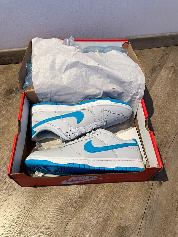 Nike Dunk Low Retro Pure Platinum Blue Lightning | Vinted