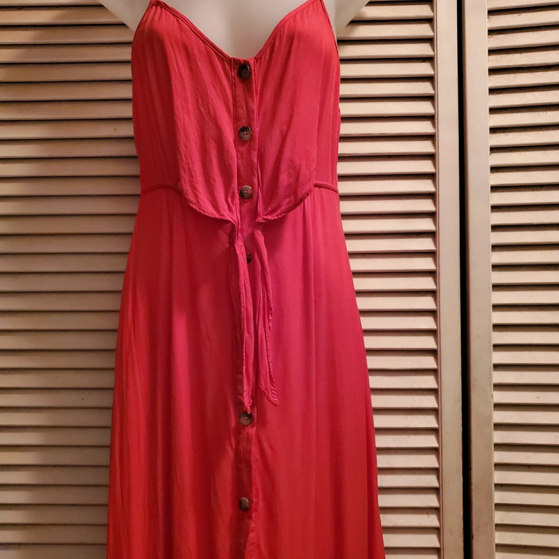 Ladies Sleeveless Red Dress Size S 5