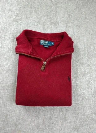 Pull Ralph Lauren 1/4 zip | Taille L homme | bordeaux logo noir, brand: Ralph Lauren, condizioni: Ottime, taglia: L, €55.00, €58.45 include la Protezione acquisti Pro