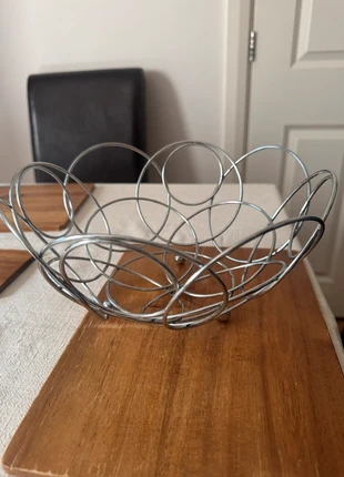 Contemporary Chrome style Metal fruit bowl, brand: George at ASDA, condition: Very good, £6.00, £7.00 includes Buyer Protection